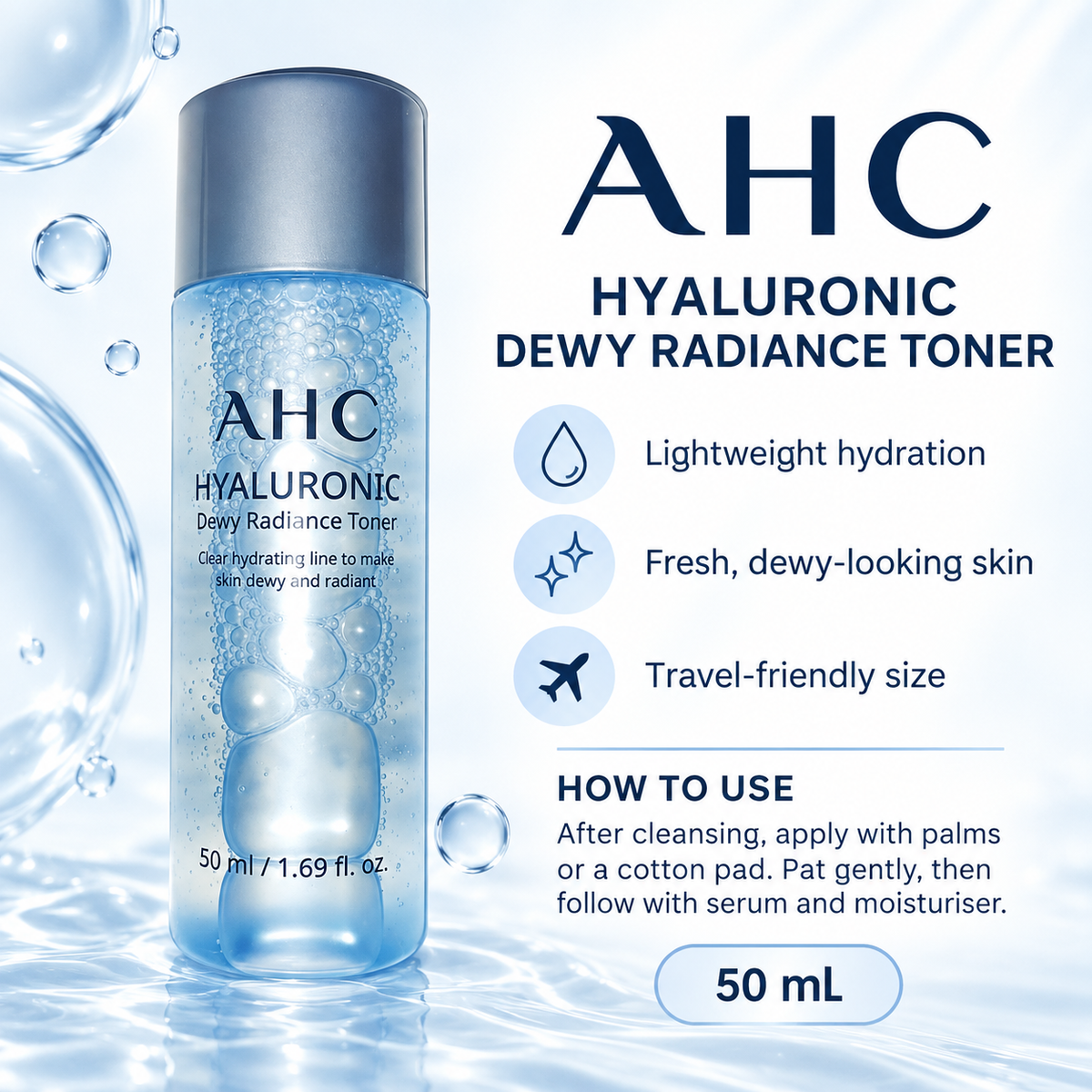 AHC Hydrating Facial Toner Travel Size 50ml