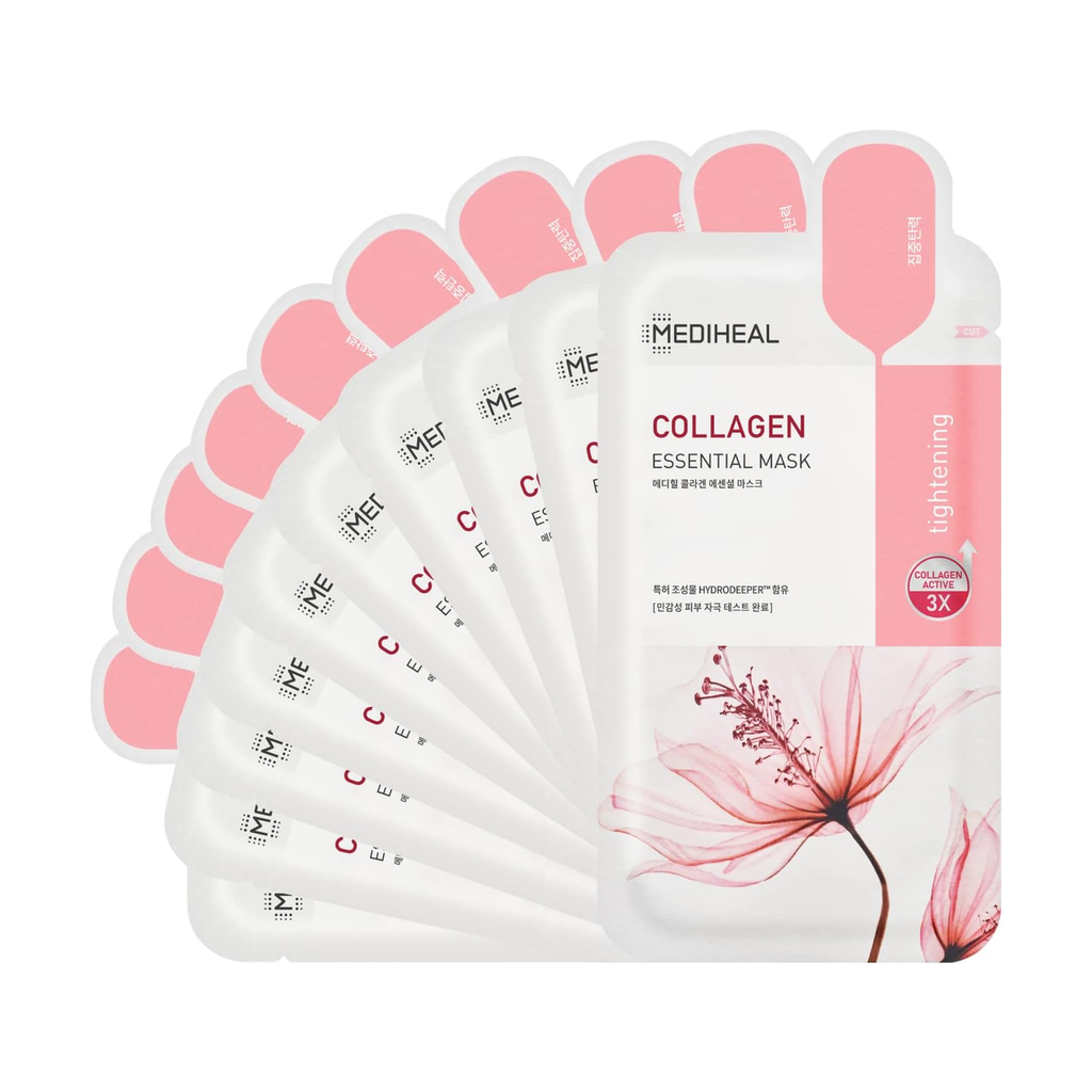Mediheal Collagen Mask 10pc Set – Plumps, Lifts & Restores Firmness