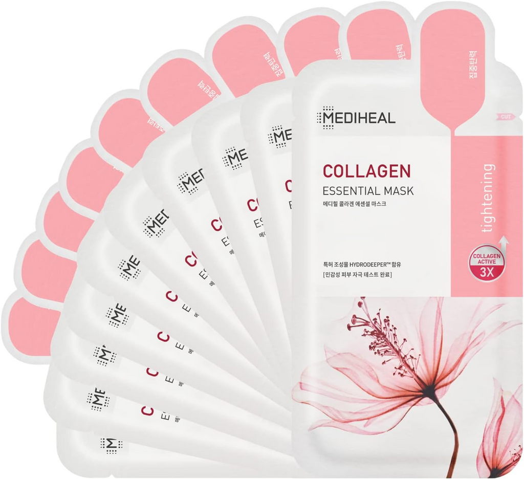 Mediheal Collagen Mask 10pc Set – Plumps, Lifts & Restores Firmness