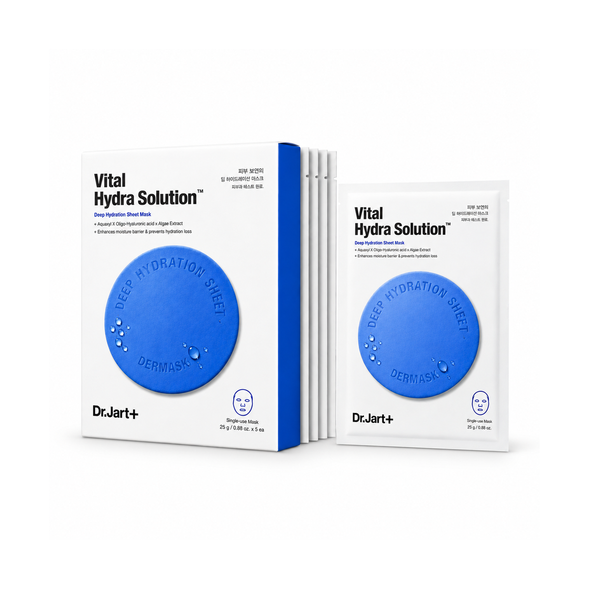 Dr.Jart+ Hydra Solution Mask 5ct – 24H Lock, Soothes Seasonal Dryness