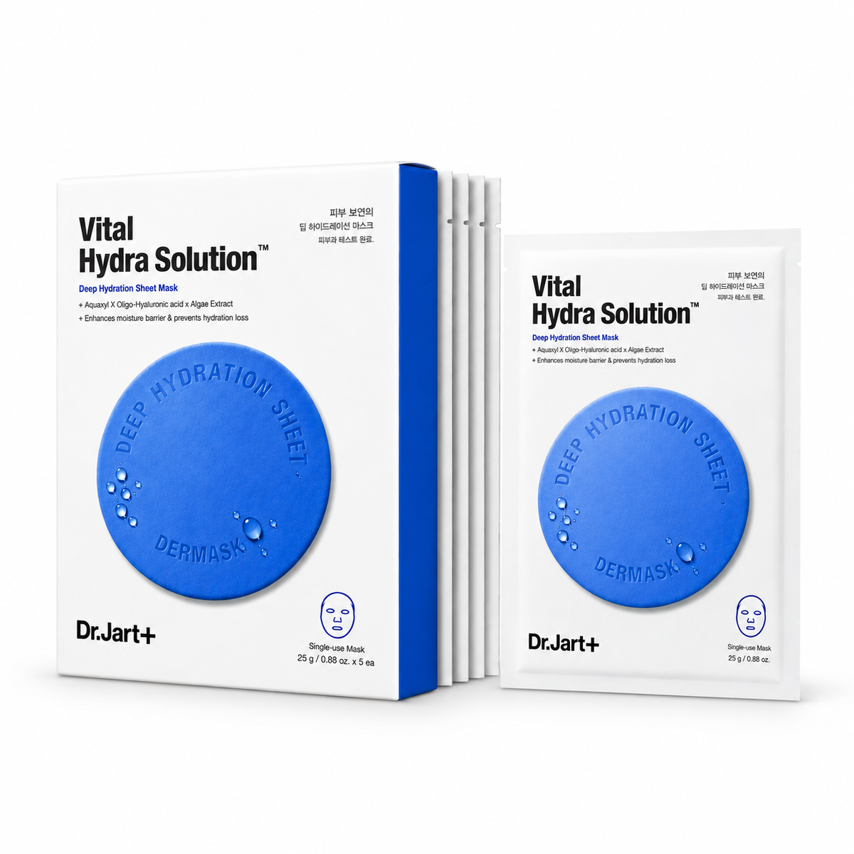Dr.Jart+ Hydra Solution Mask 5ct – 24H Lock, Soothes Seasonal Dryness