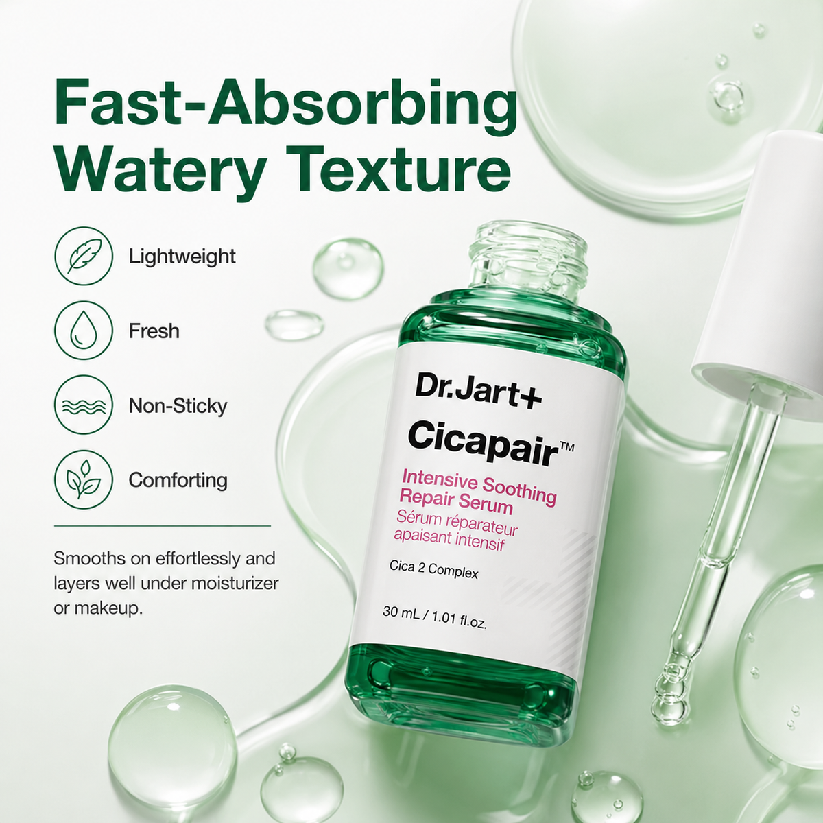 Dr.Jart Cicapair Intensive Serum 30ml, sensitive skin calming repair ampoule