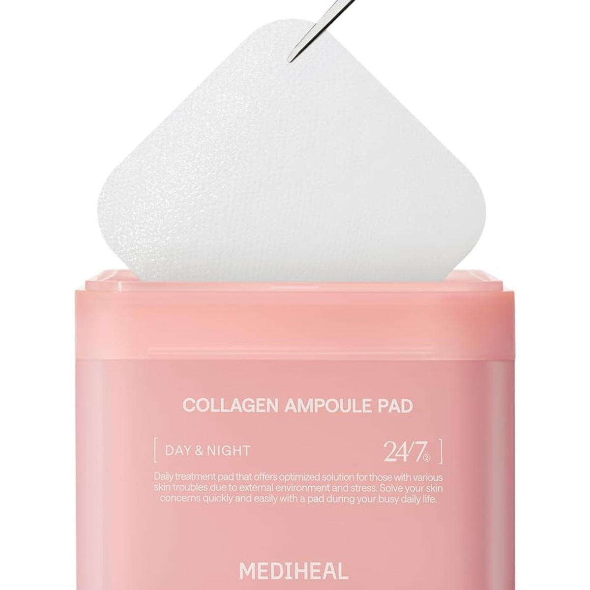 Mediheal Collagen Boost Pad 100pcs, pink firming essence toner sheets