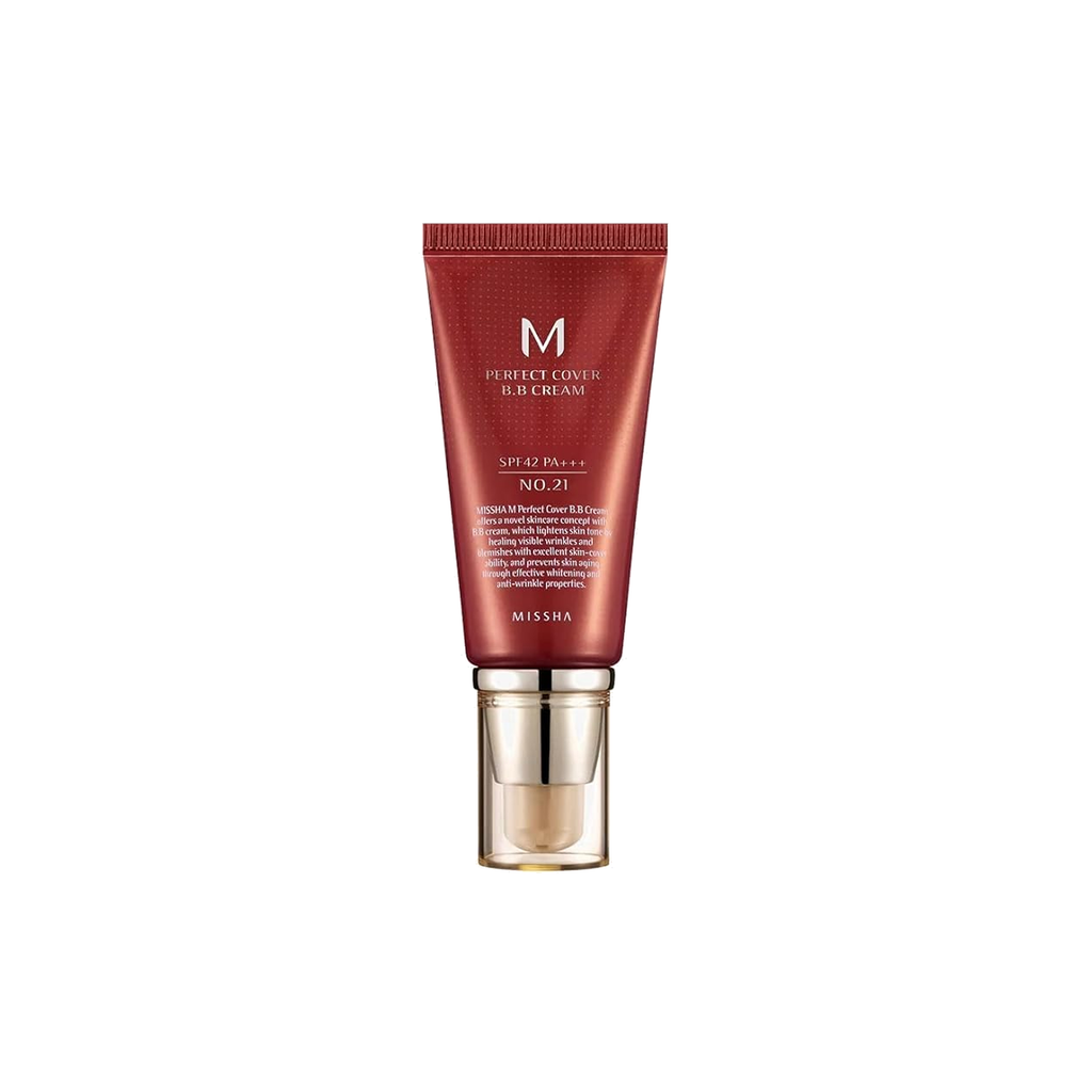 Missha M Perfect Cover BB Cream No.21 50ml – SPF42, Brightens & Evens Tone