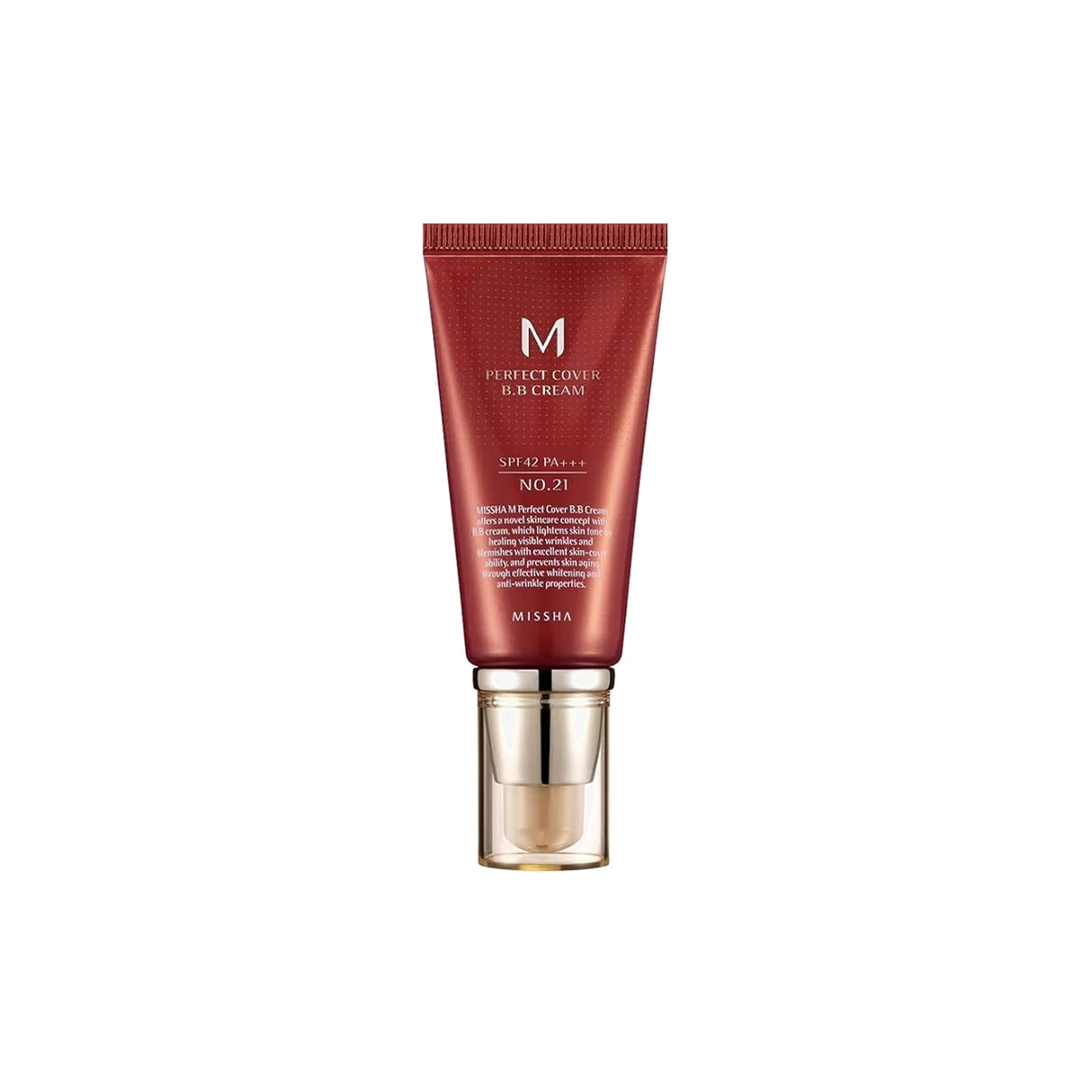 Missha M Perfect Cover BB Cream No.21 50ml – SPF42, Brightens & Evens Tone