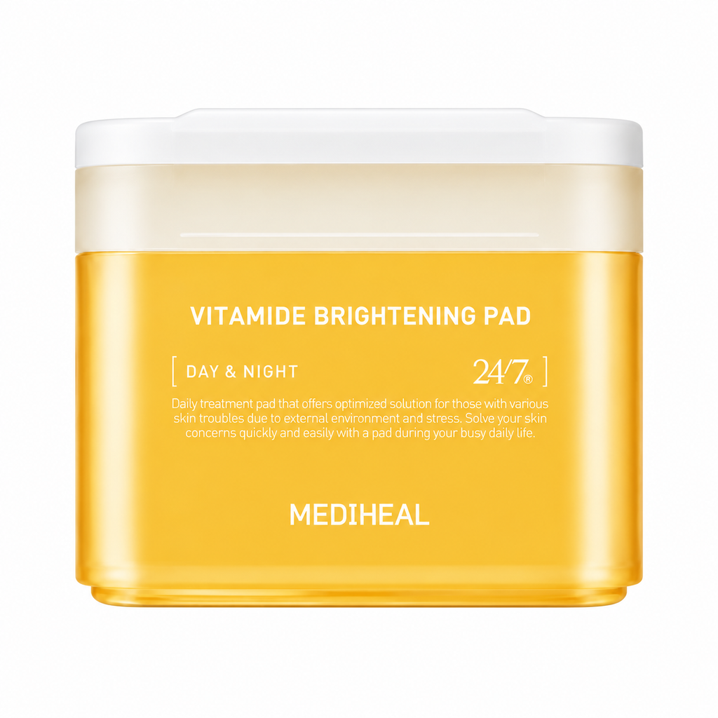 Mediheal Vitamide Brightening Pads 100CT-Reduces Dullness & Sallow Tone
