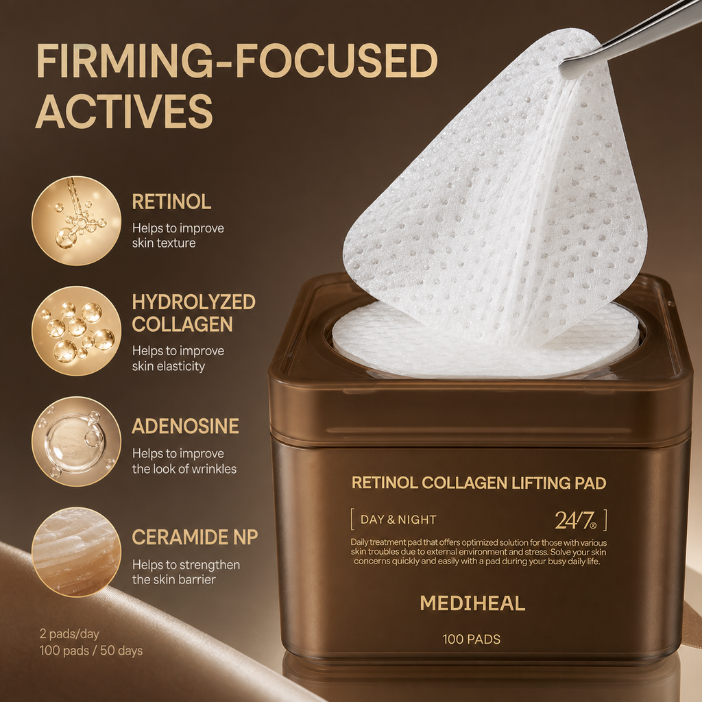 MEDIHEAL Retinol Collagen Lifting Pads — 100 Pads detail image