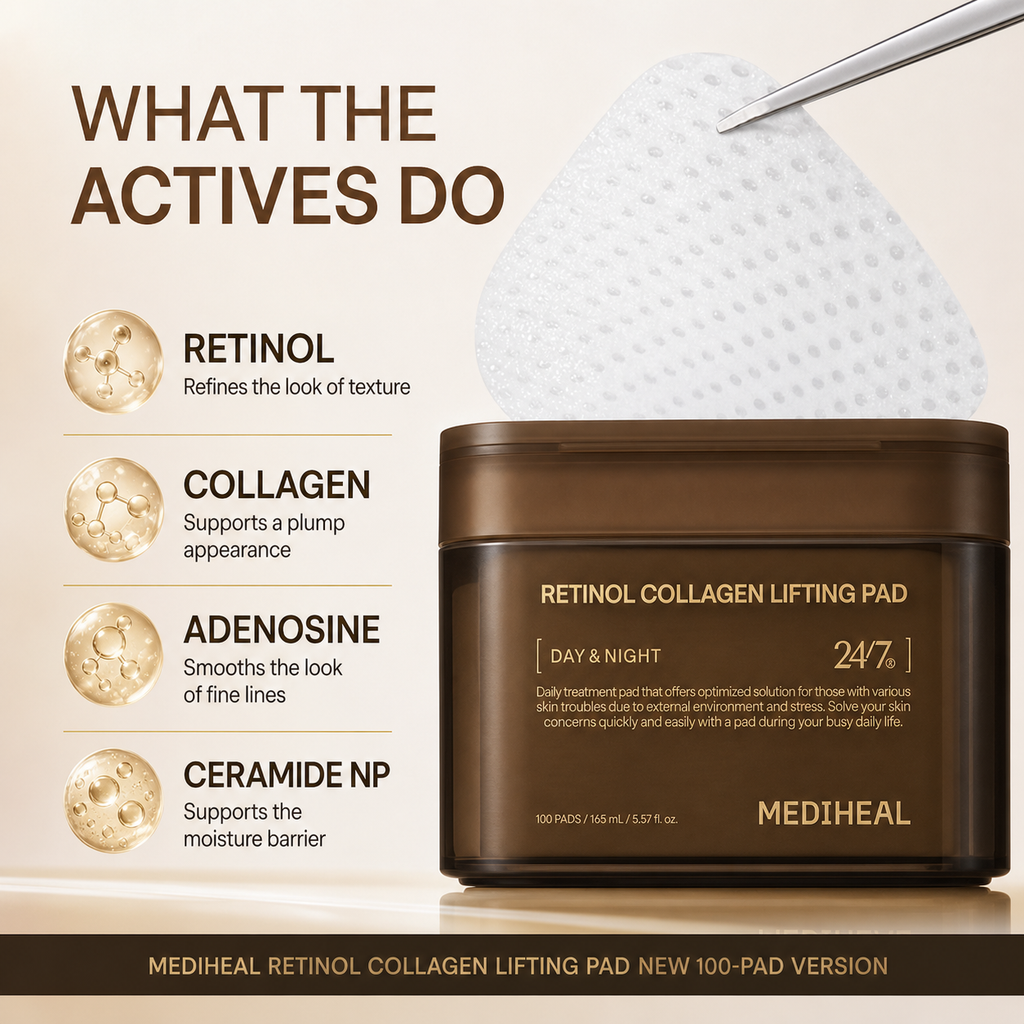 MEDIHEAL Retinol Collagen Lifting Pads — 100 Pads detail image