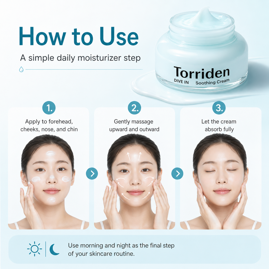 Torriden DIVE-IN Soothing Cream 100ml – Hydrates, Calms Redness, Boosts Glow