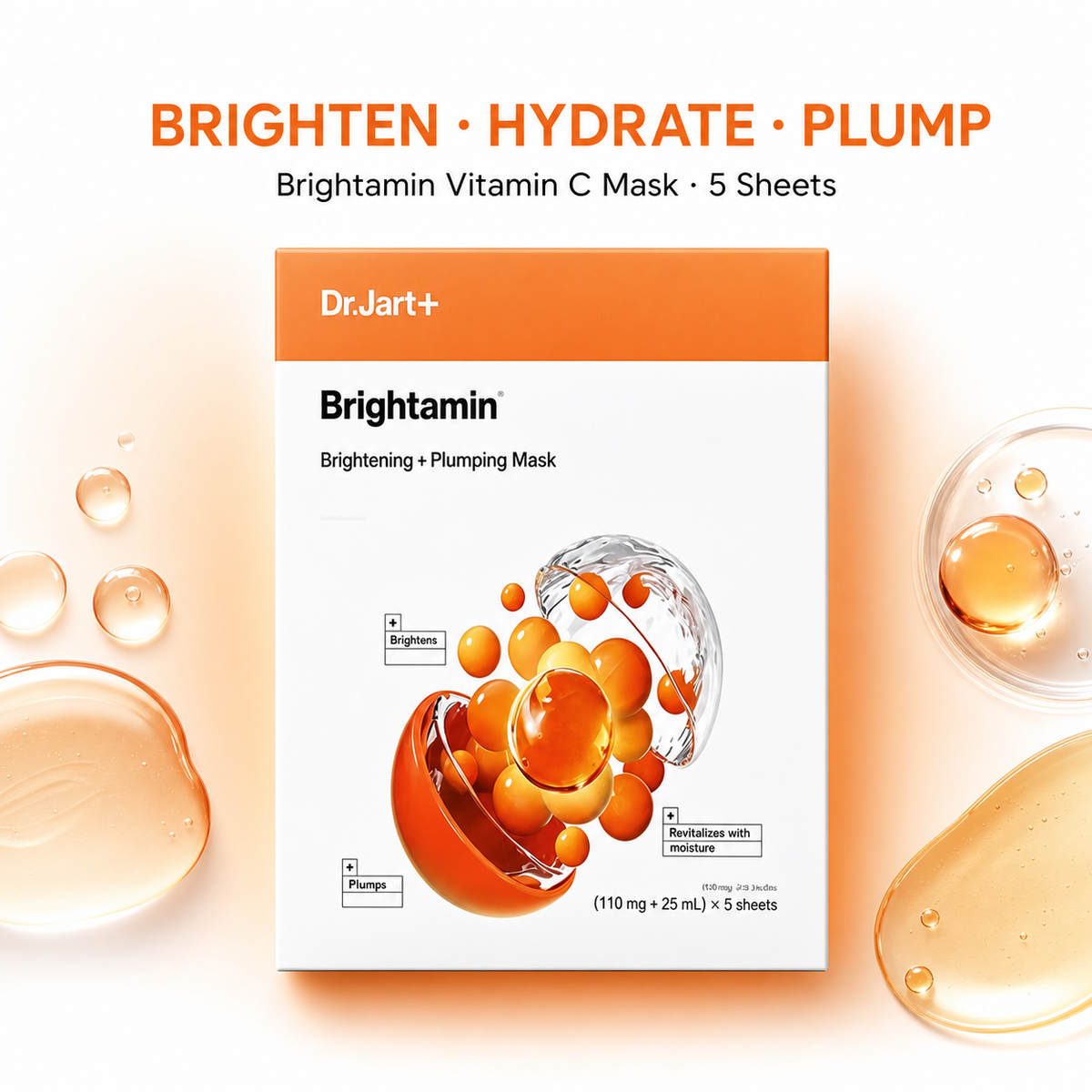 Dr.Jart+ Brightamin Brightening + Plumping Mask - 5 Sheets detail image