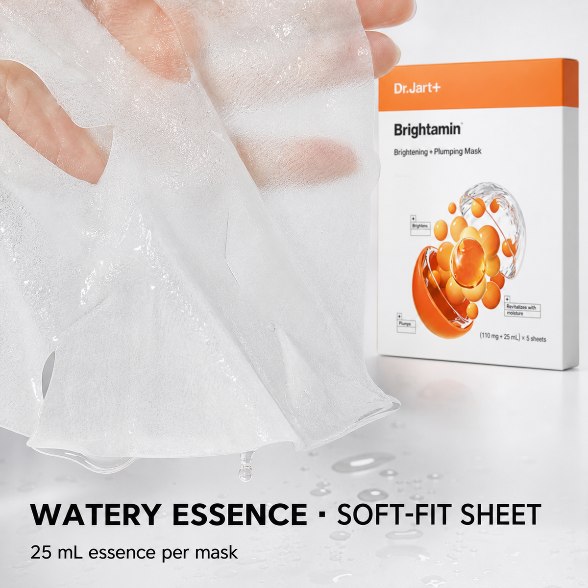 Dr.Jart+ Brightamin Brightening + Plumping Mask - 5 Sheets detail image