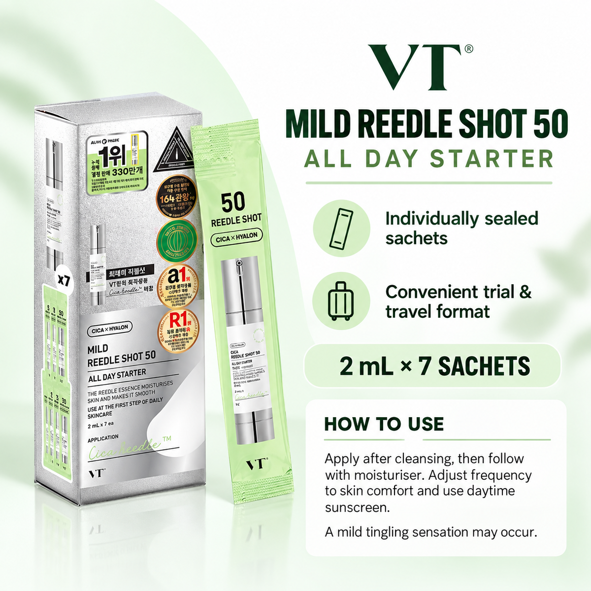 VT Cosmetics Reedle Shot 50 Trial Kit 2ml x 7 Sachets