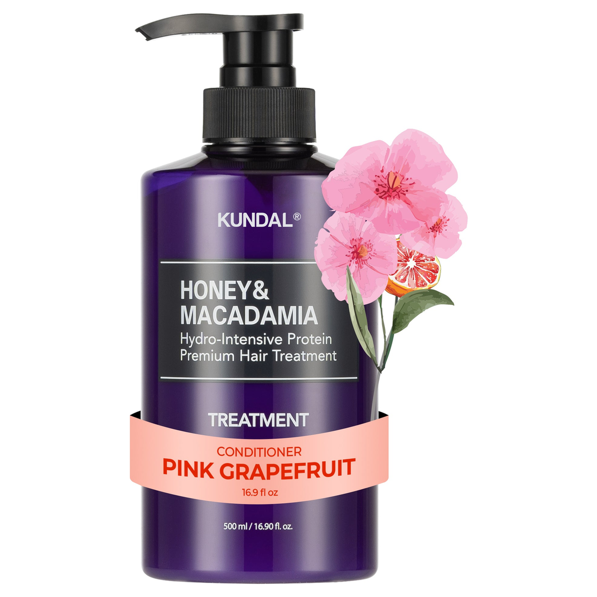 KUNDAL Honey & Macadamia Protein Treatment Pink Grapefruit 500ml