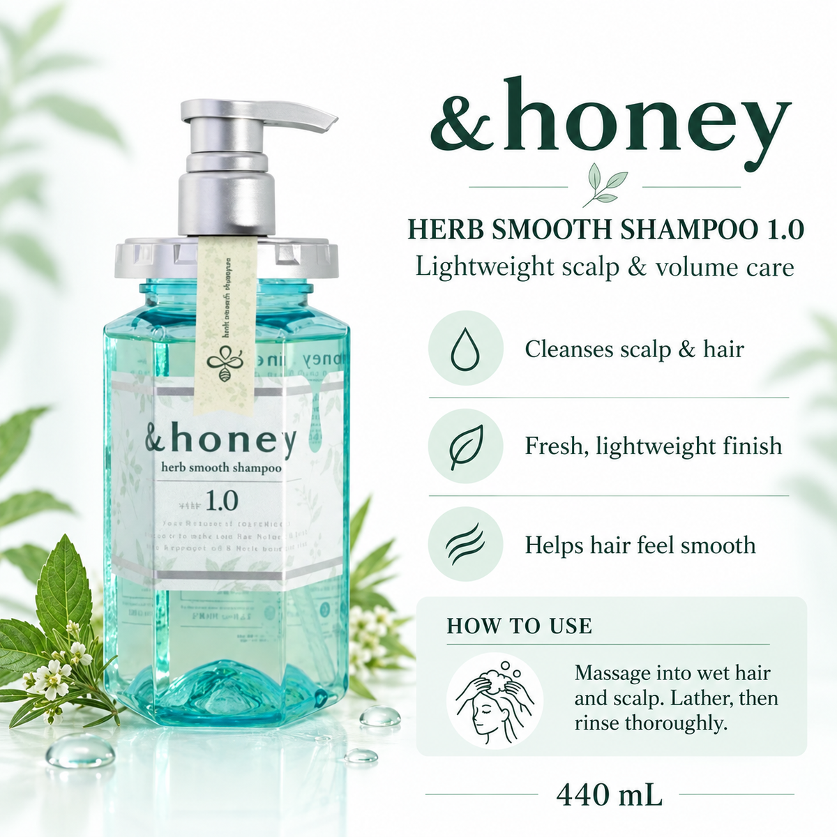 &honey Scalp Volume Shampoo 1.0 Green 440ml