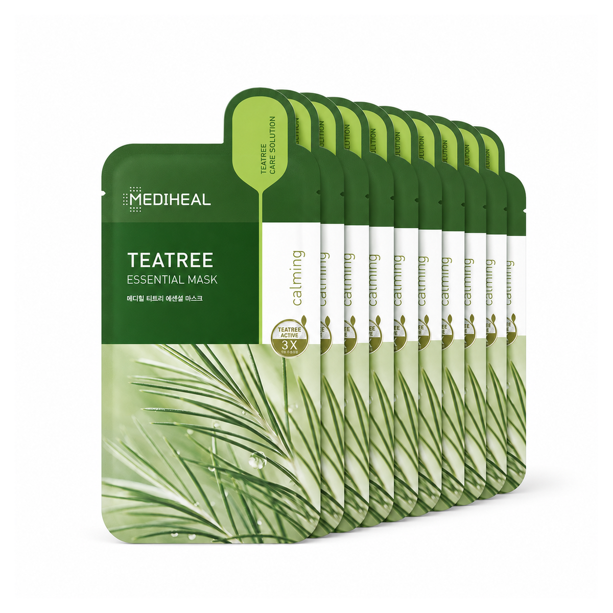 MEDIHEAL Teatree Care Solution Essential Mask, Pcs of 10 Cotton Facial Sheet Ma