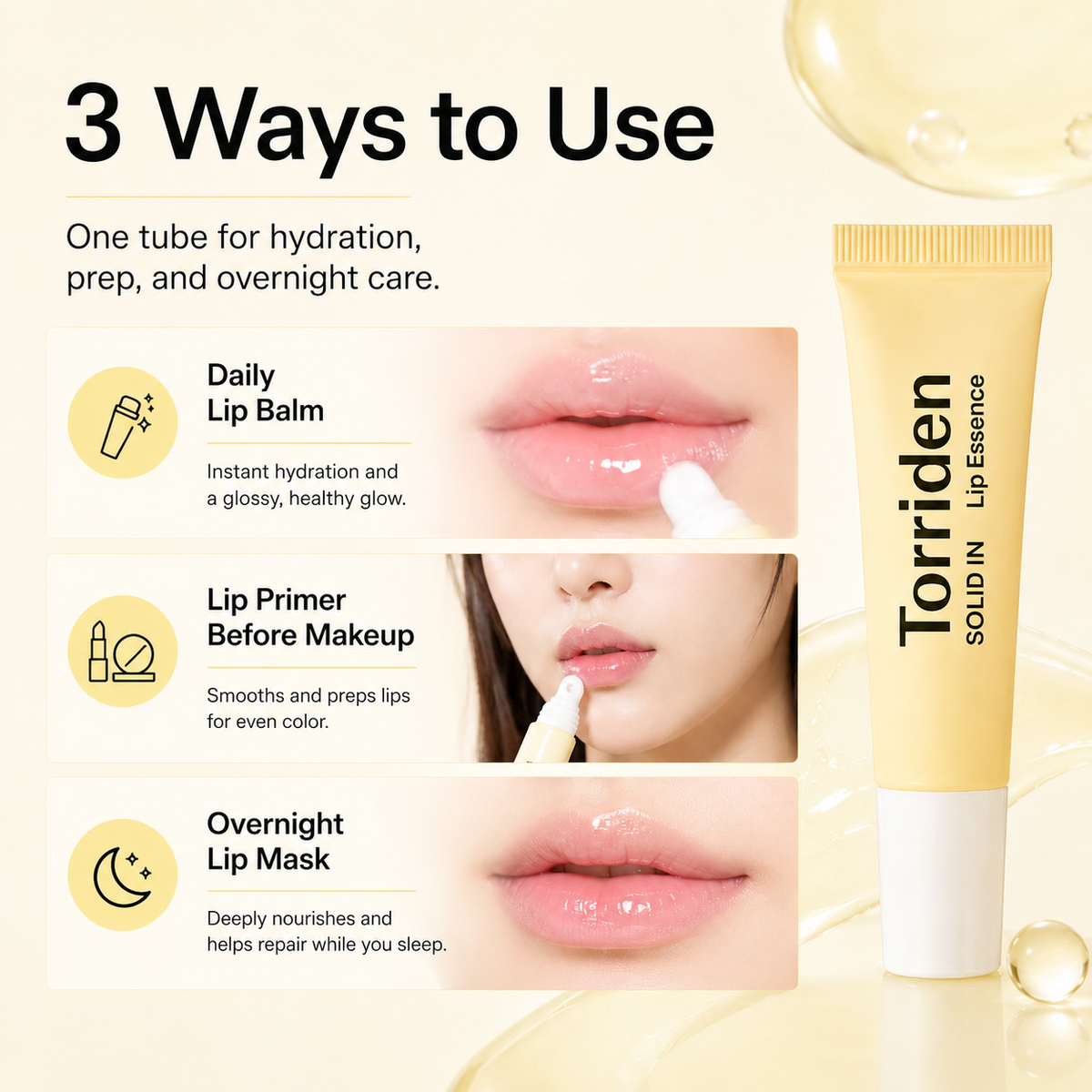 Torriden Lip Essence Solid In – Melts On Contact, Intense Moisture for Lips