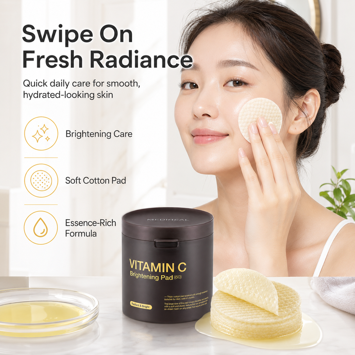 MEDIHEAL Vitamin C Brightening Pad – 60 Pads detail image